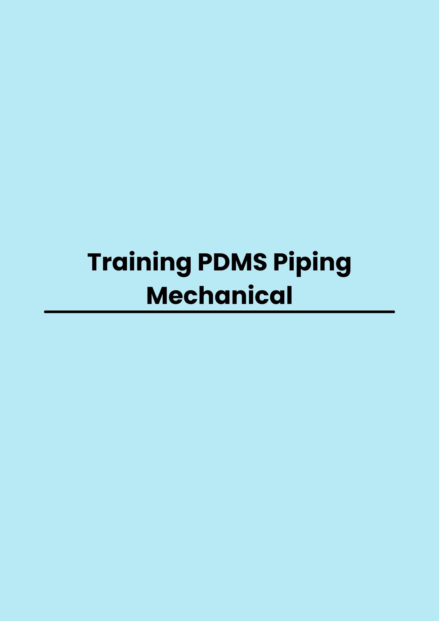 pelatihan PDMS Piping Mechanical di jakarta