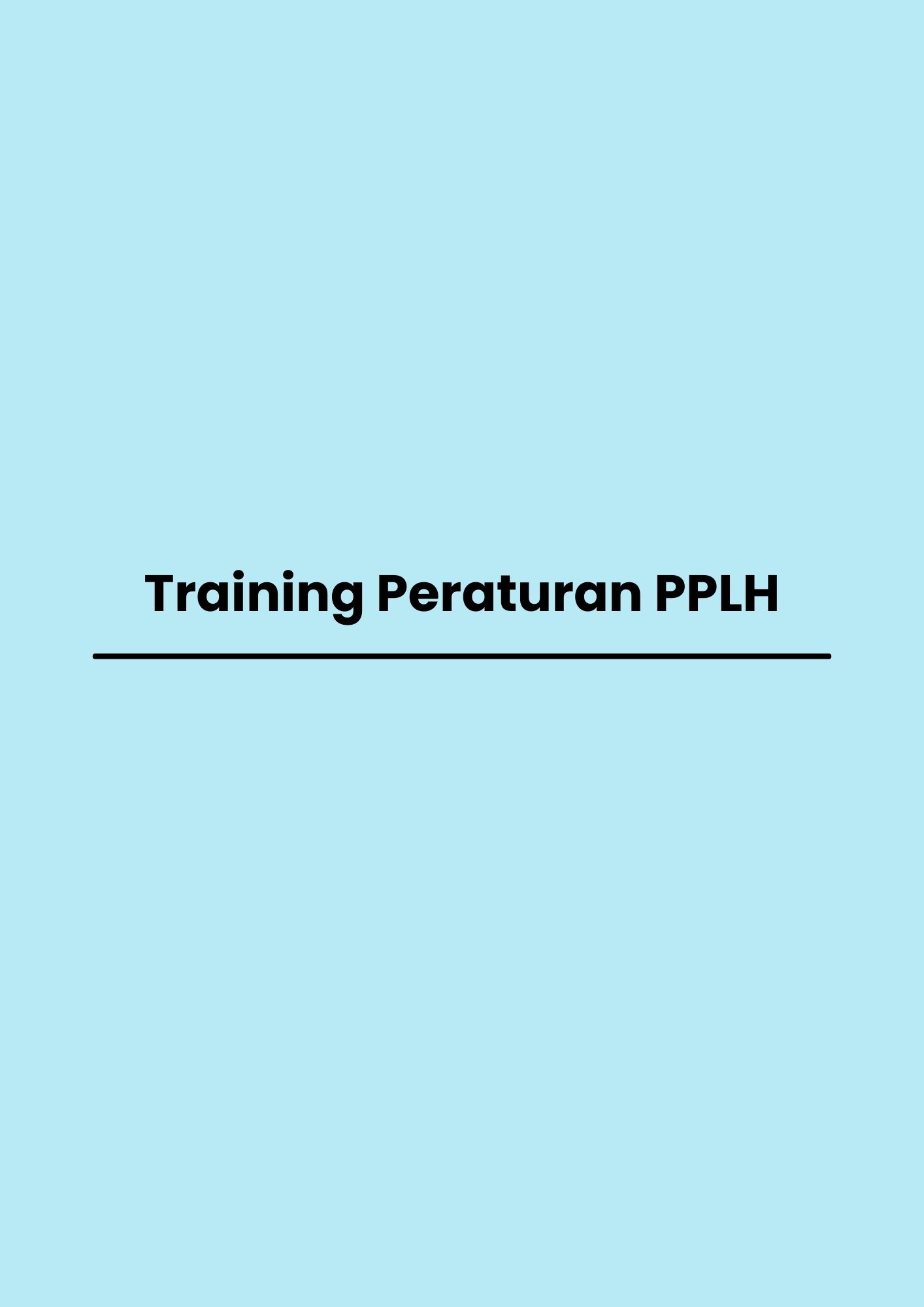 pelatihan Peraturan PPLH di jakarta