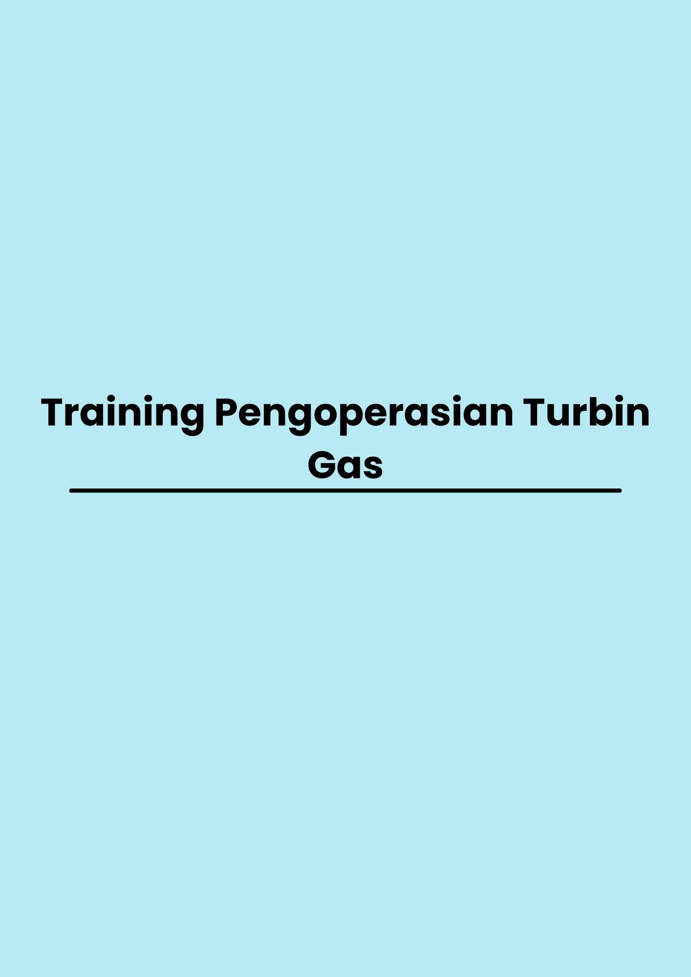 pelatihan Pengoperasian Turbin Gas di jakarta
