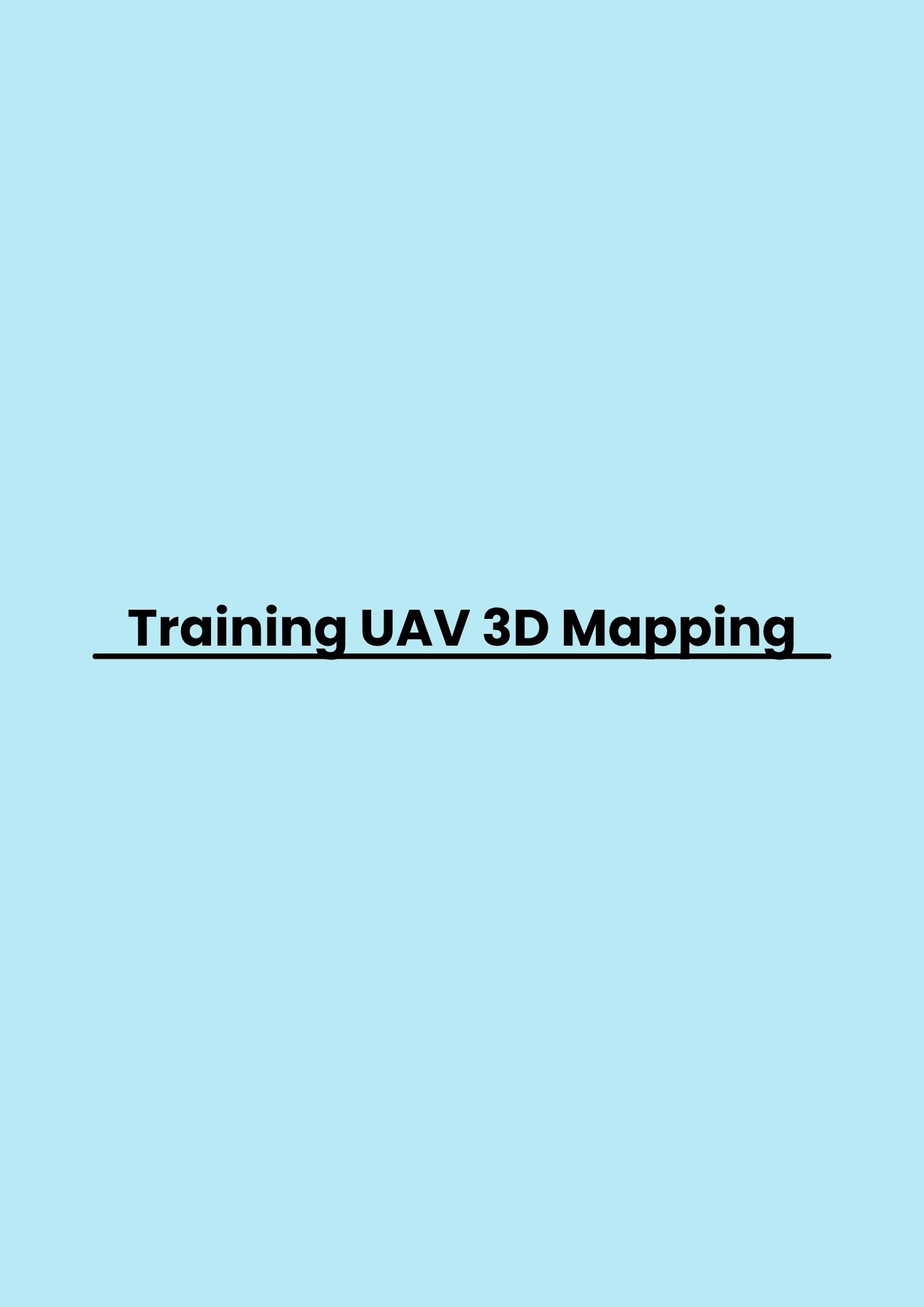 pelatihan UAV 3D Mapping di jakarta