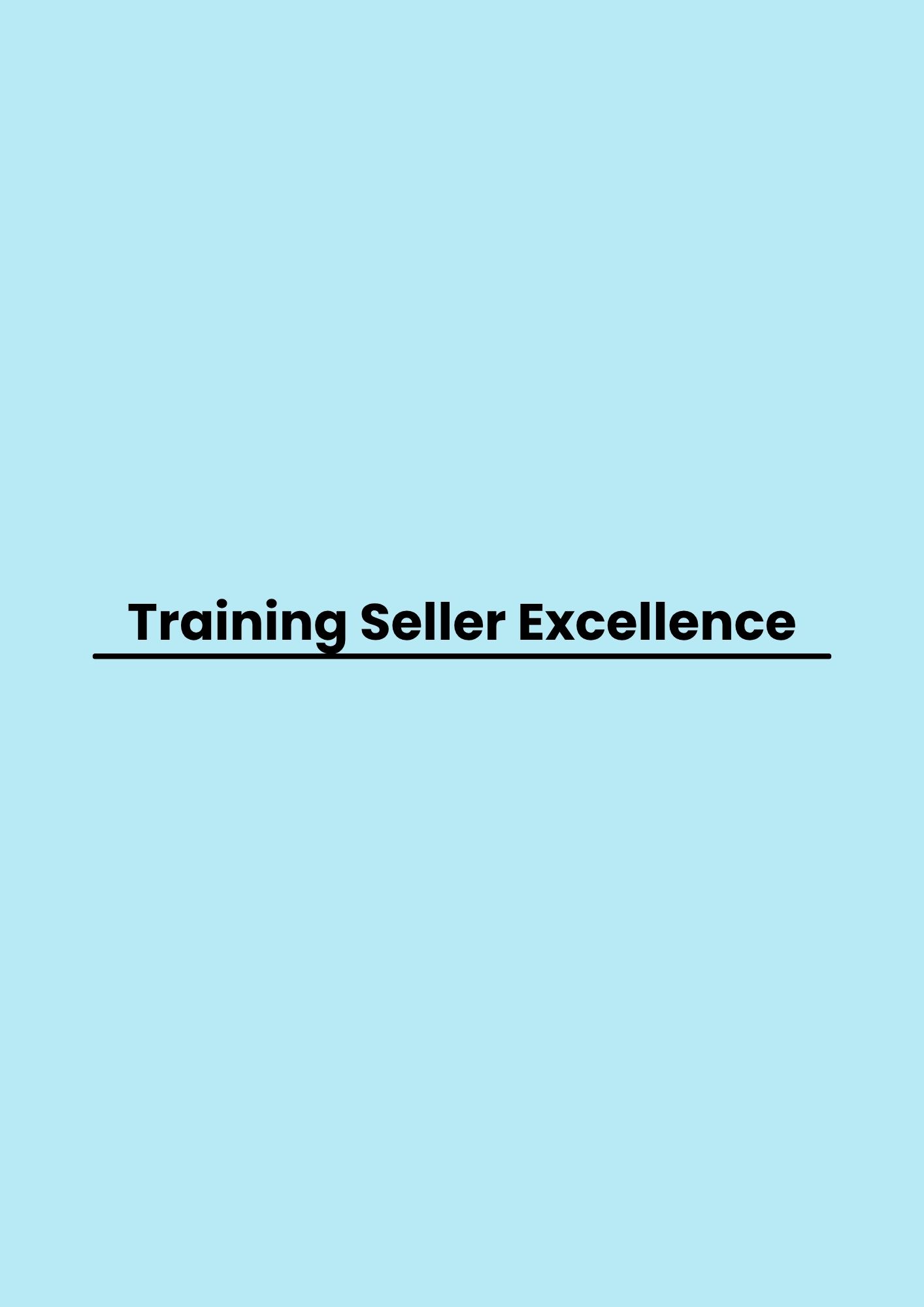 Training Seller Excellence pelatihan Seller Excellence di jakarta