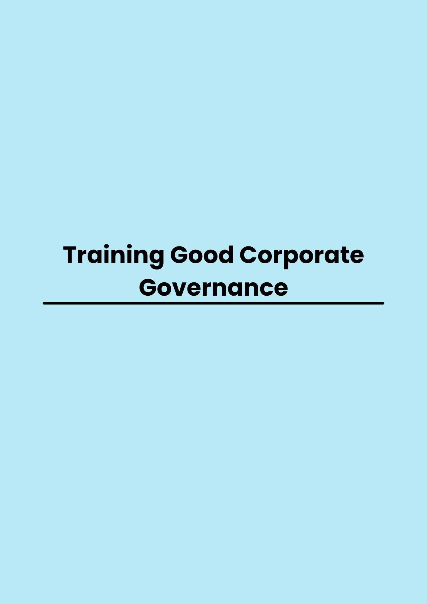 pelatihan Good Corporate Governance di jakarta