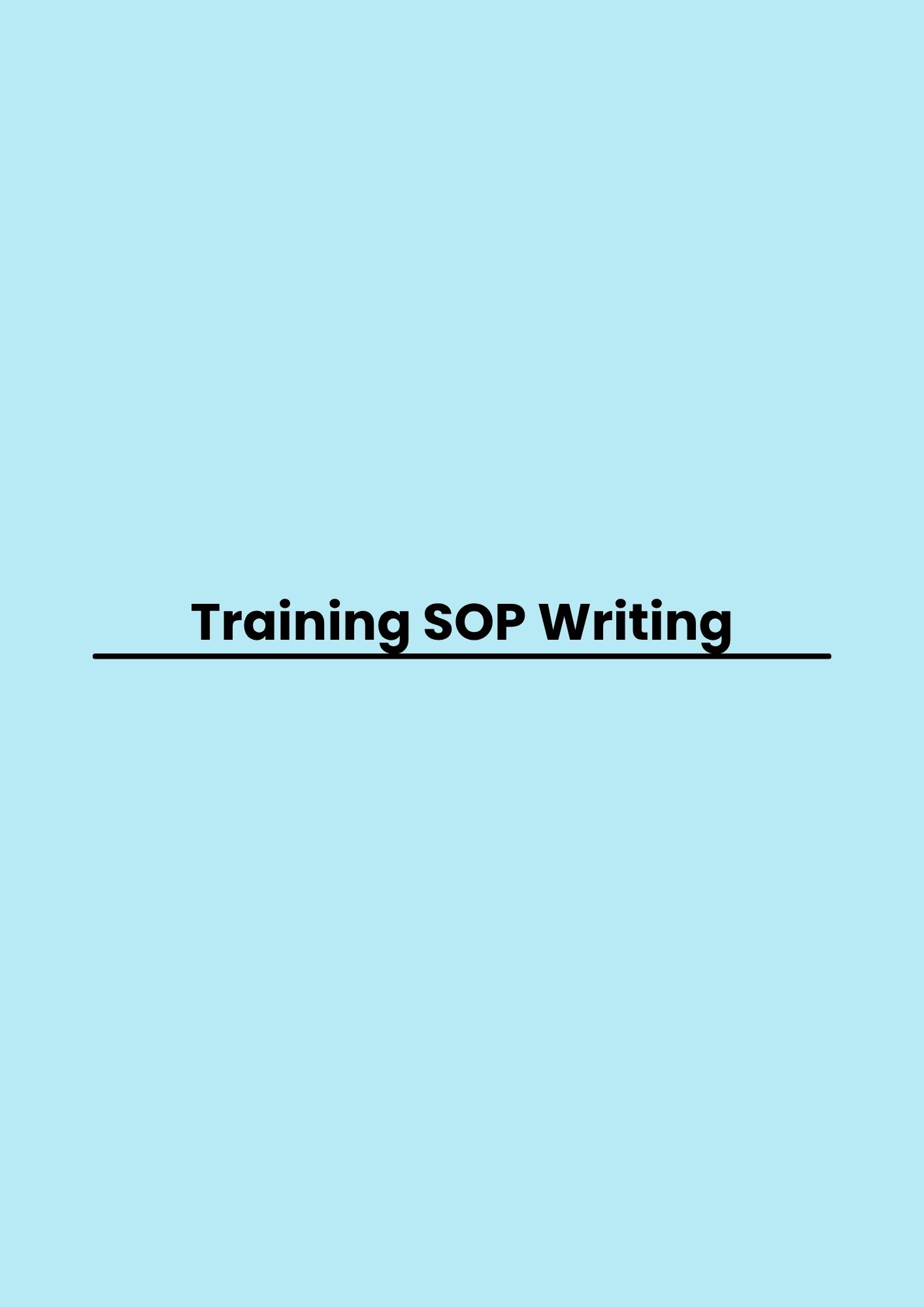 Training SOP Writing pelatihan SOP Writing di jakarta