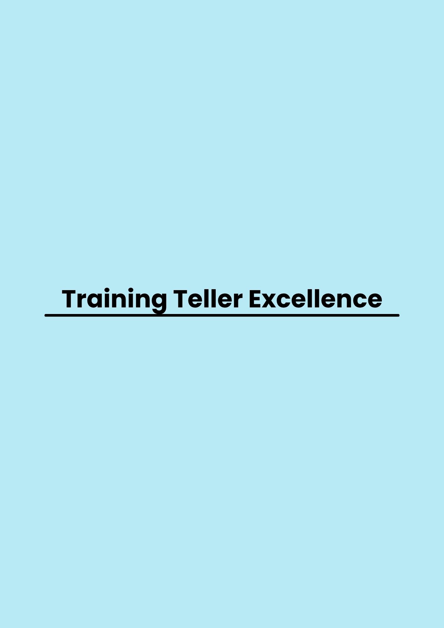 Training Teller Excellence pelatihan Teller Excellence di jakarta