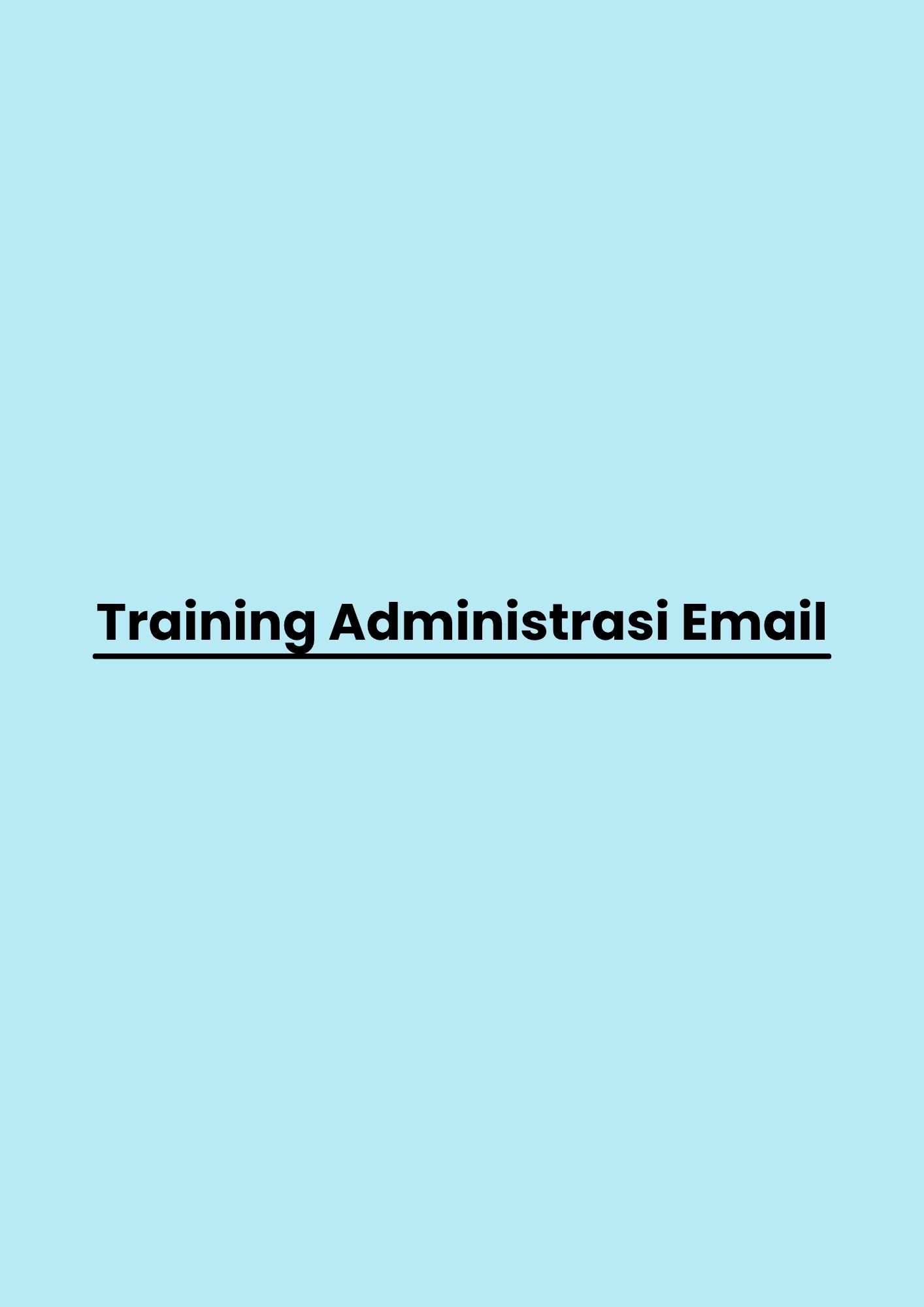 pelatihan Administrasi Email di jakarta