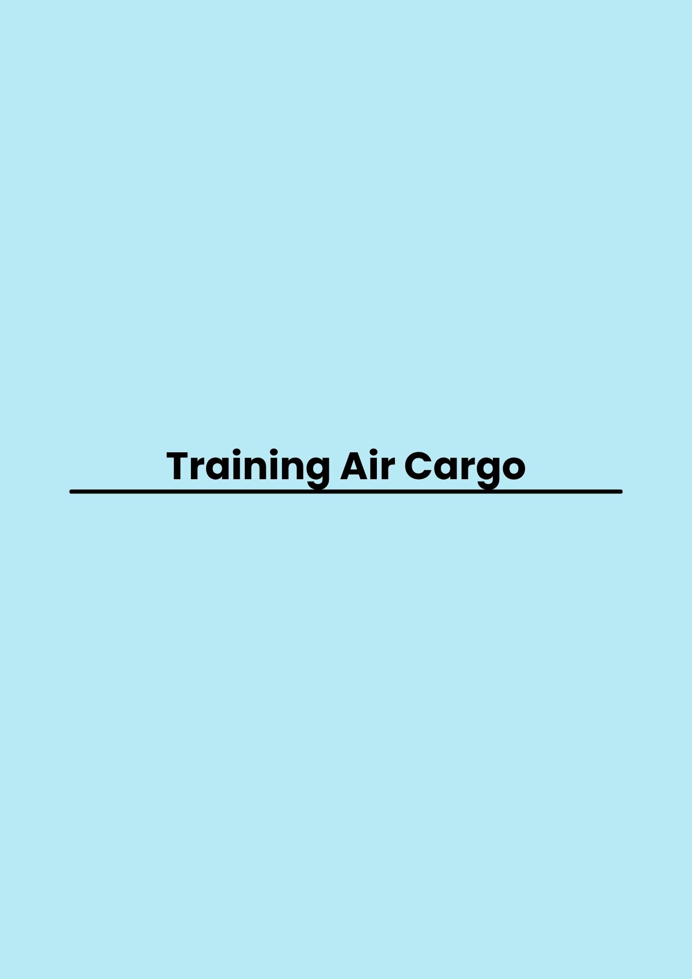 Training Air Cargo pelatihan Air Cargo di jakarta