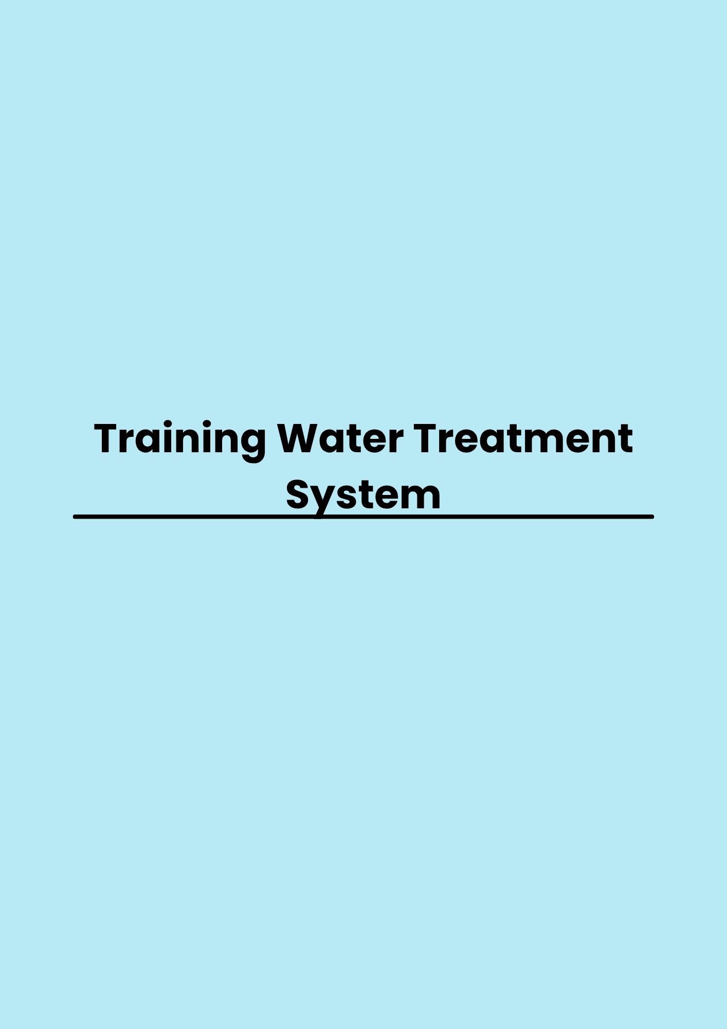 pelatihan Water Treatment System di jakarta