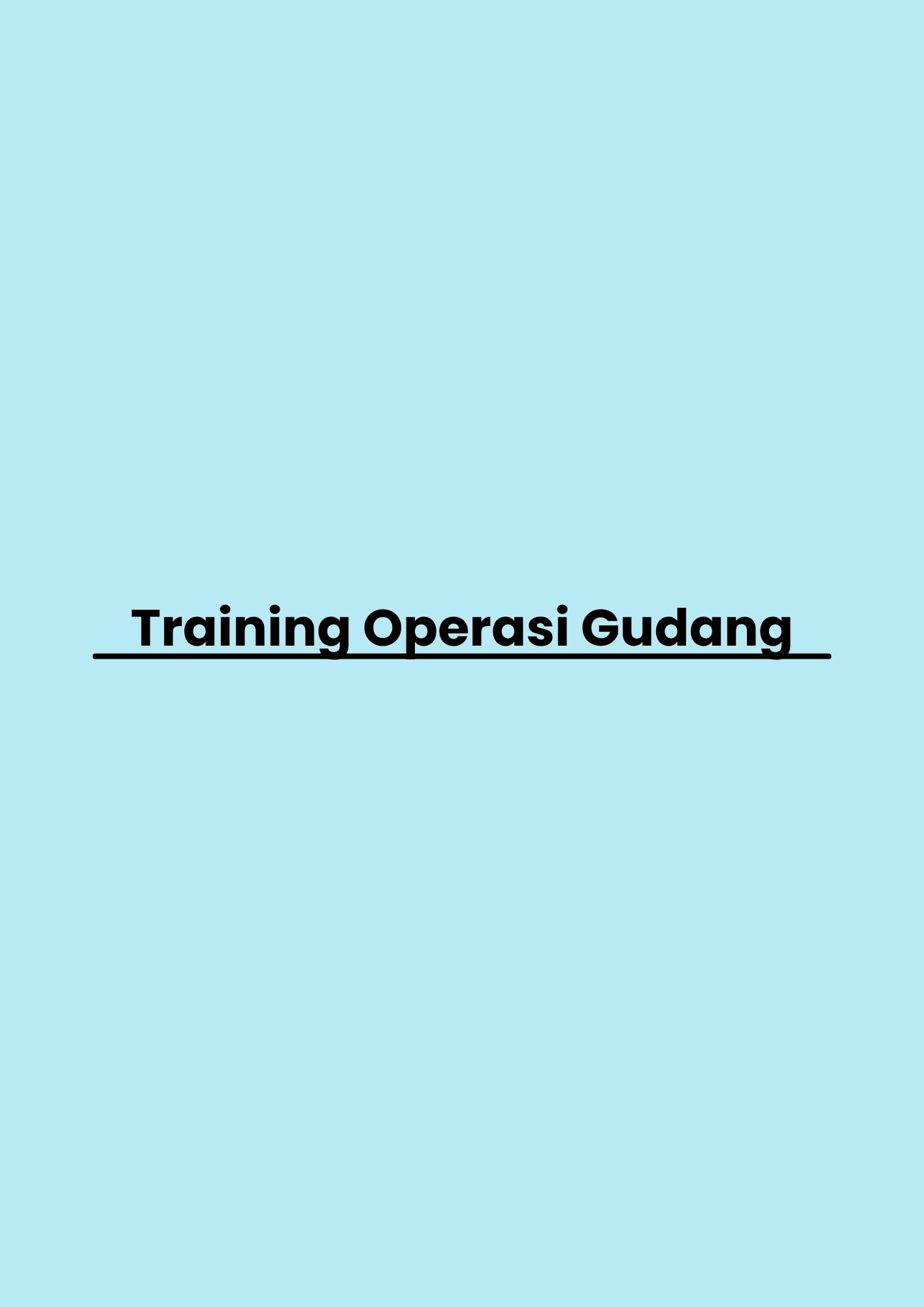 Training Operasi Gudang pelatihan Operasi Gudang di jakarta