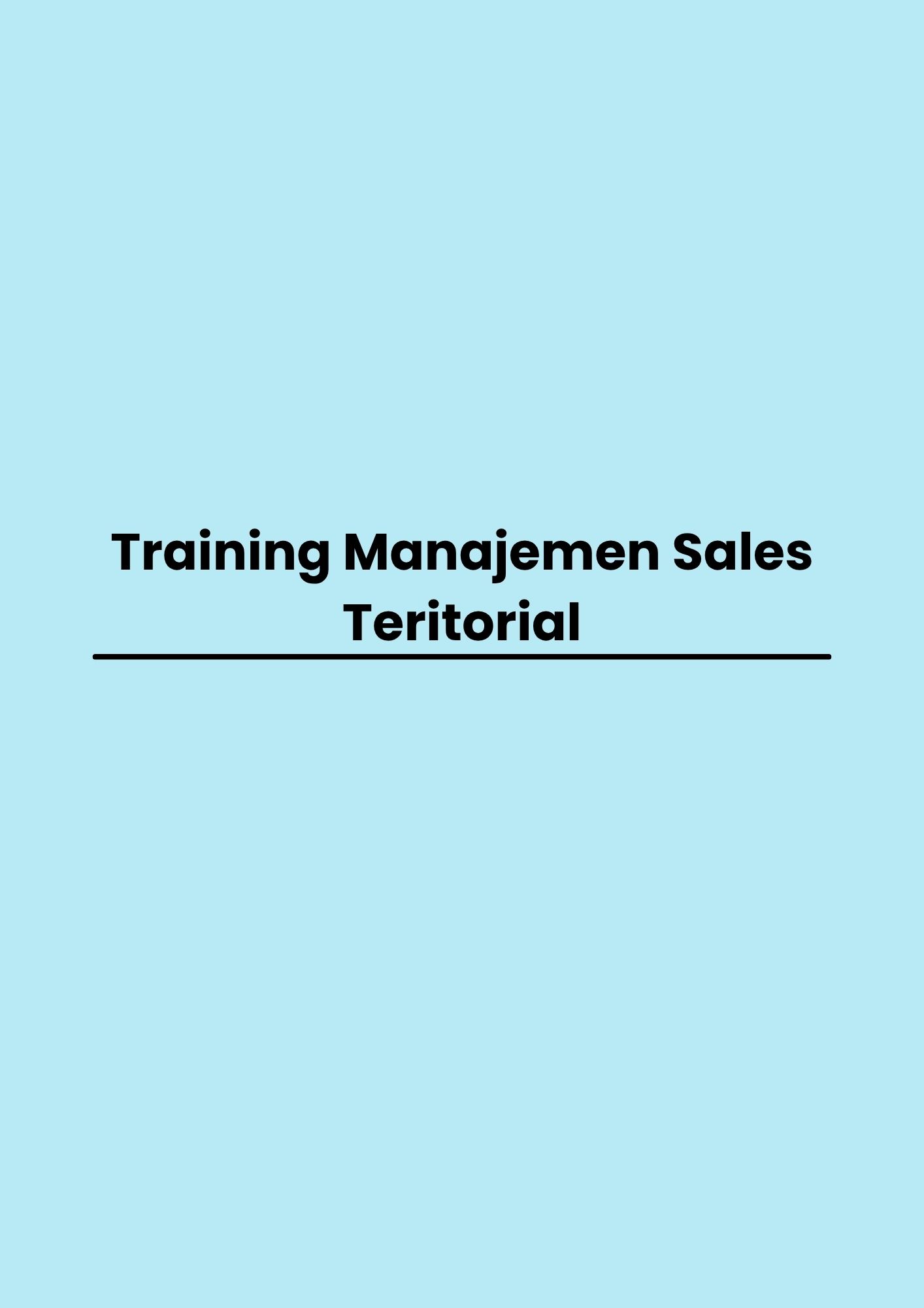 Training Manajemen Sales Teritorial pelatihan Manajemen Sales Teritorial di jakarta