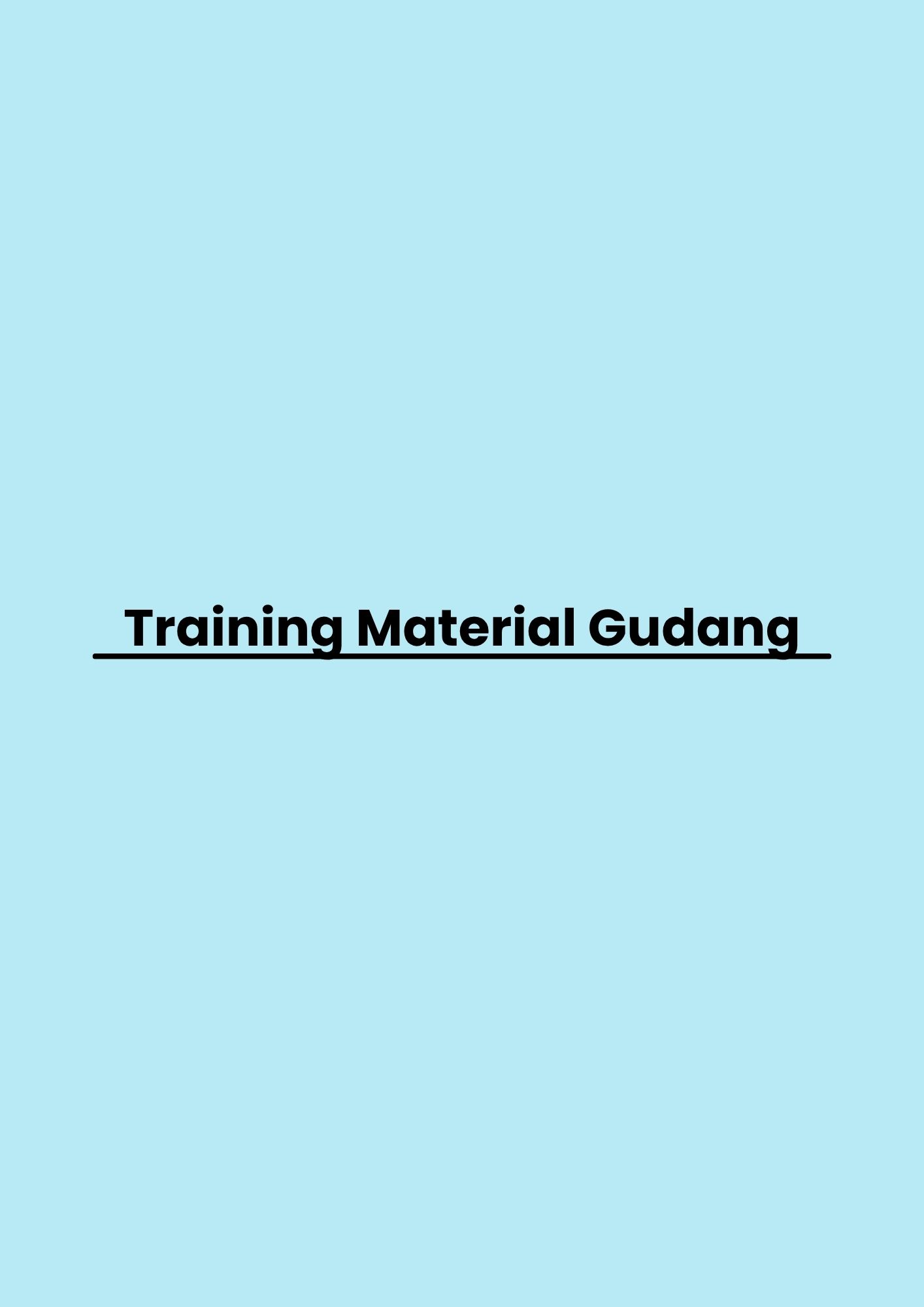 Training Material Gudang pelatihan Material Gudang di jakarta