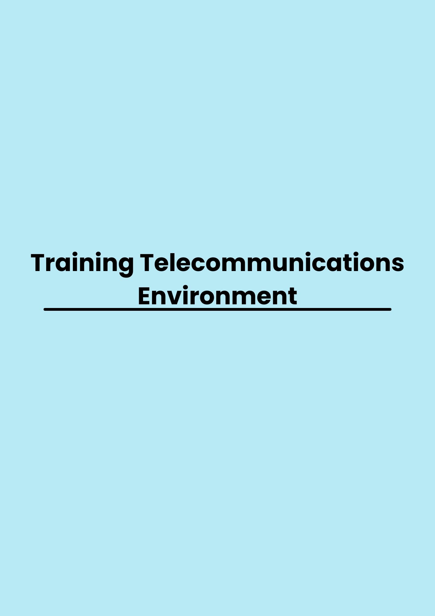 Training Telecommunications Environment pelatihan Telecommunications Environment di jakarta