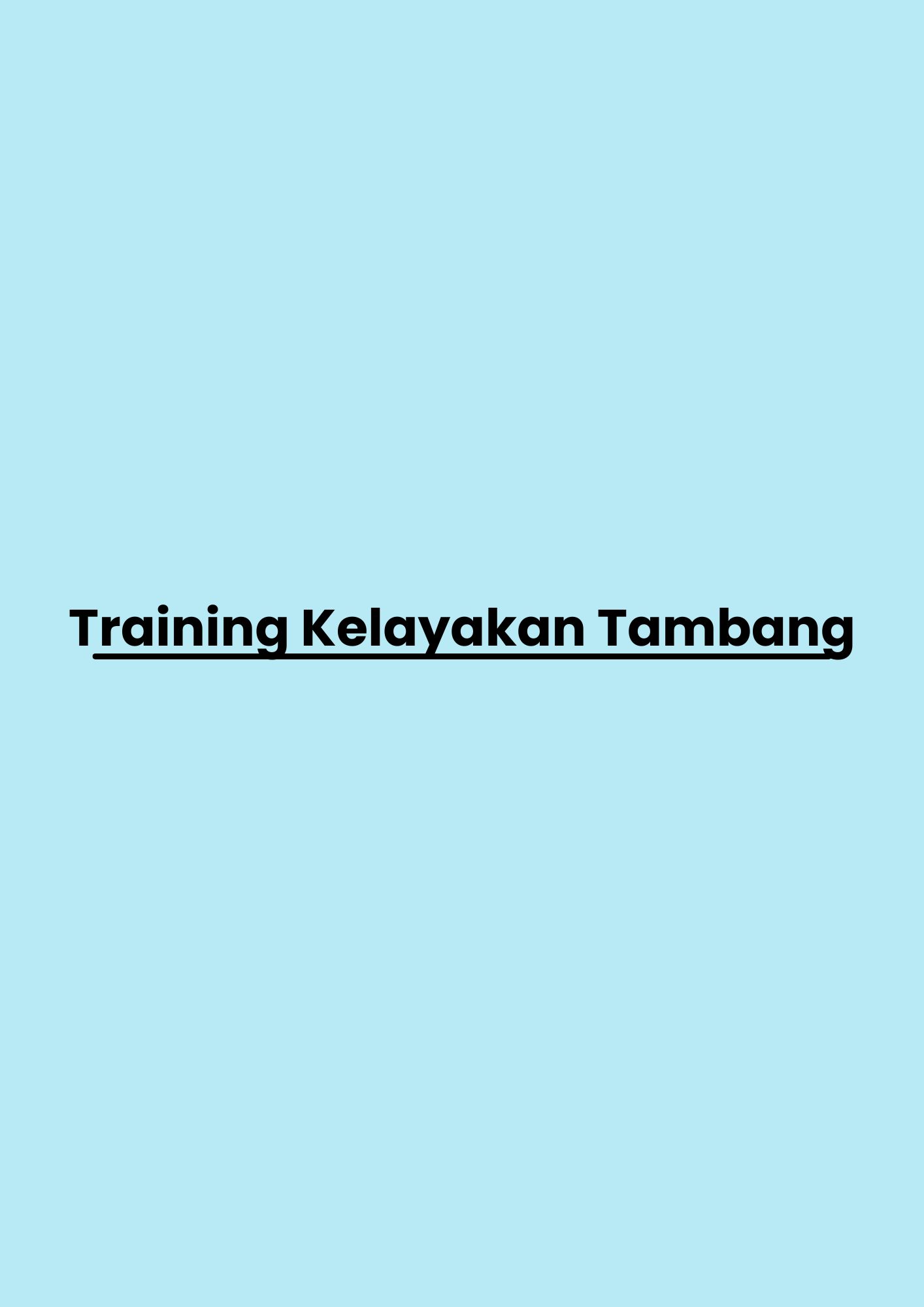 Training Kelayakan Tambang pelatihan Kelayakan Tambang di jakarta
