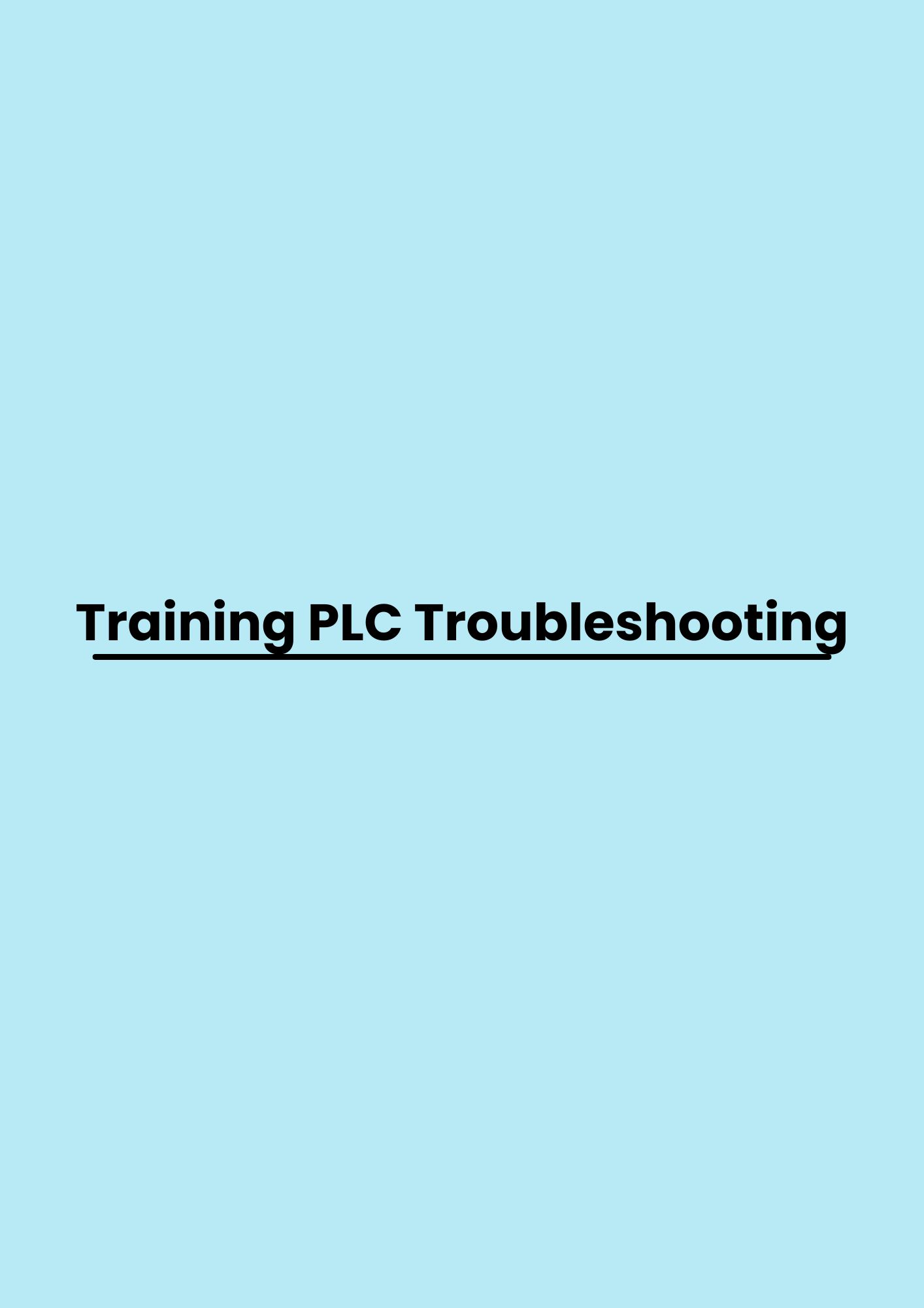 Training PLC Troubleshooting pelatihan PLC Troubleshooting di jakarta