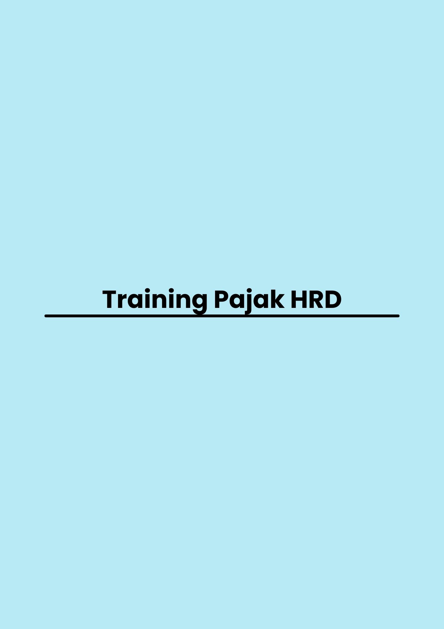 pelatihan Pajak HRD di jakarta