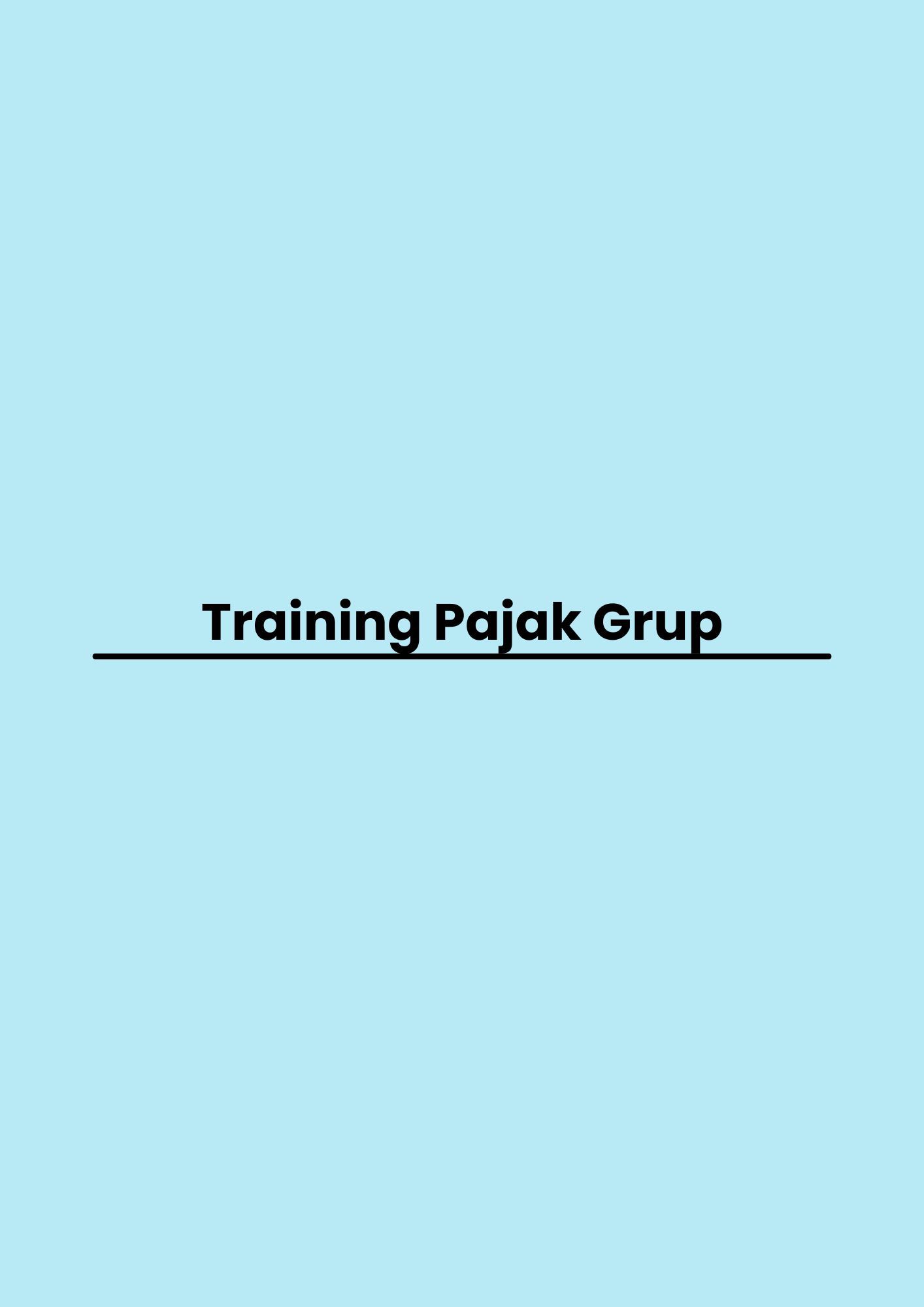 pelatihan Pajak Grup di jakarta