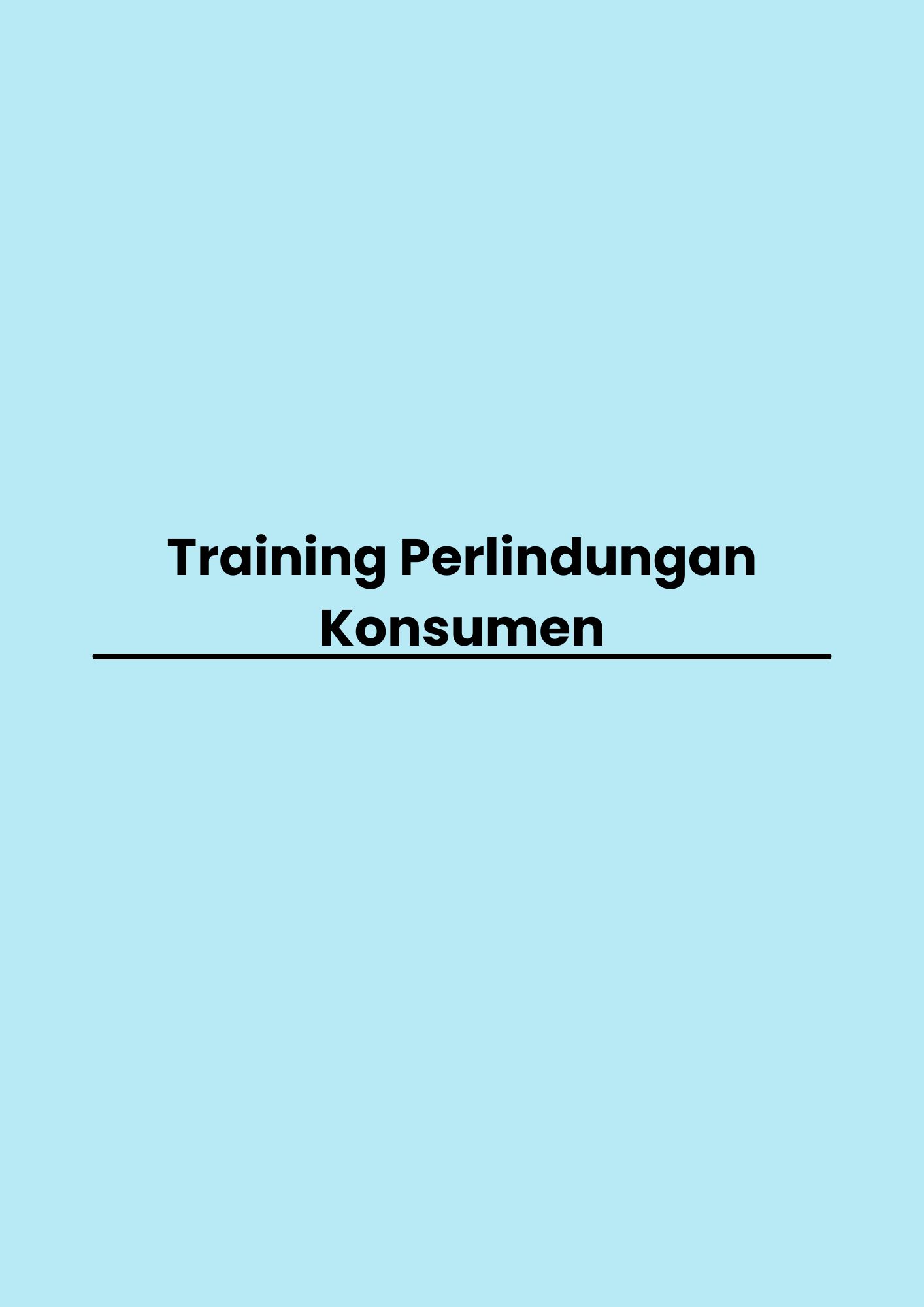 Training Perlindungan Konsumen pelatihan Perlindungan Konsumen di jakarta