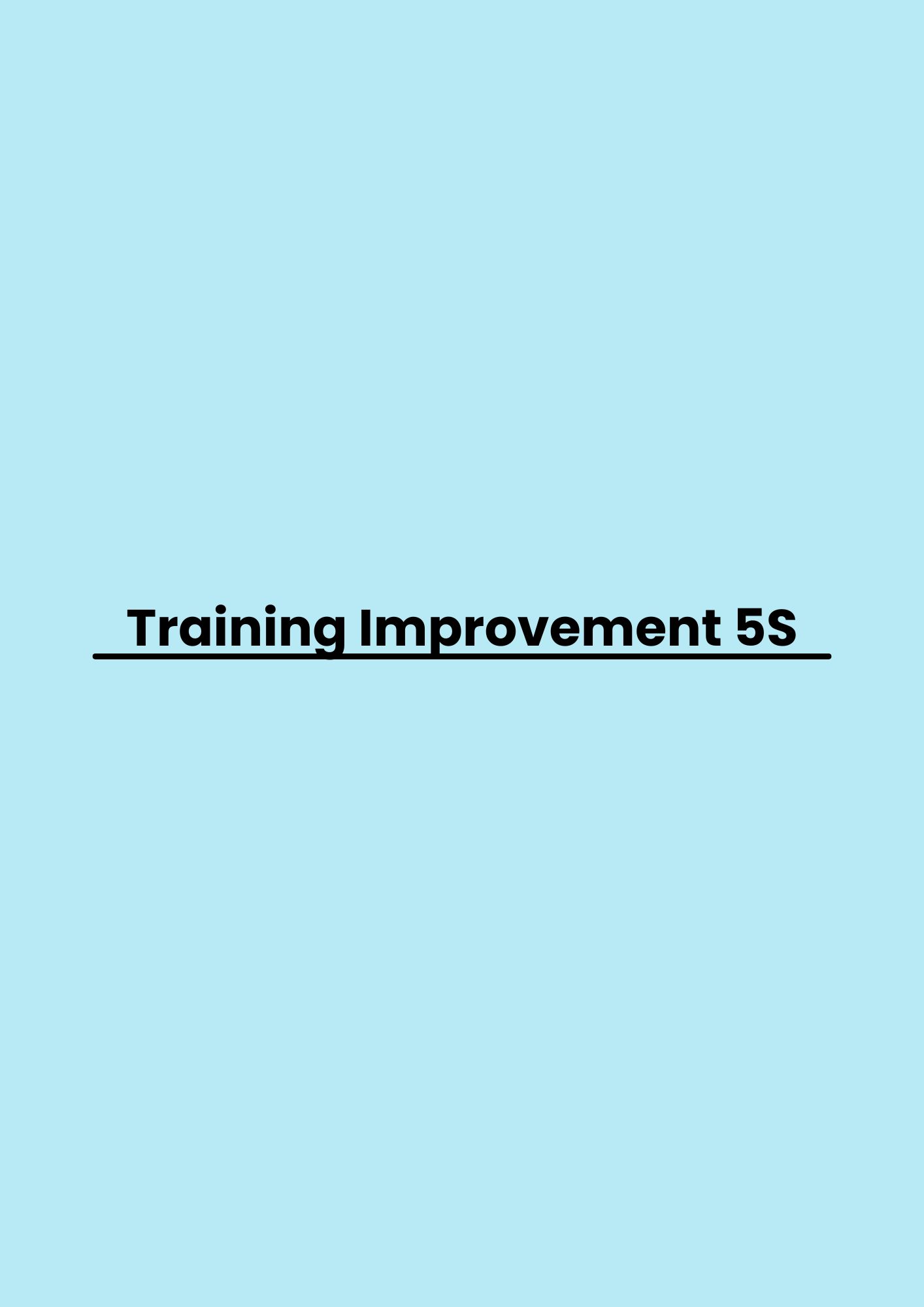 Training Improvement 5S pelatihan Improvement 5S di jakarta