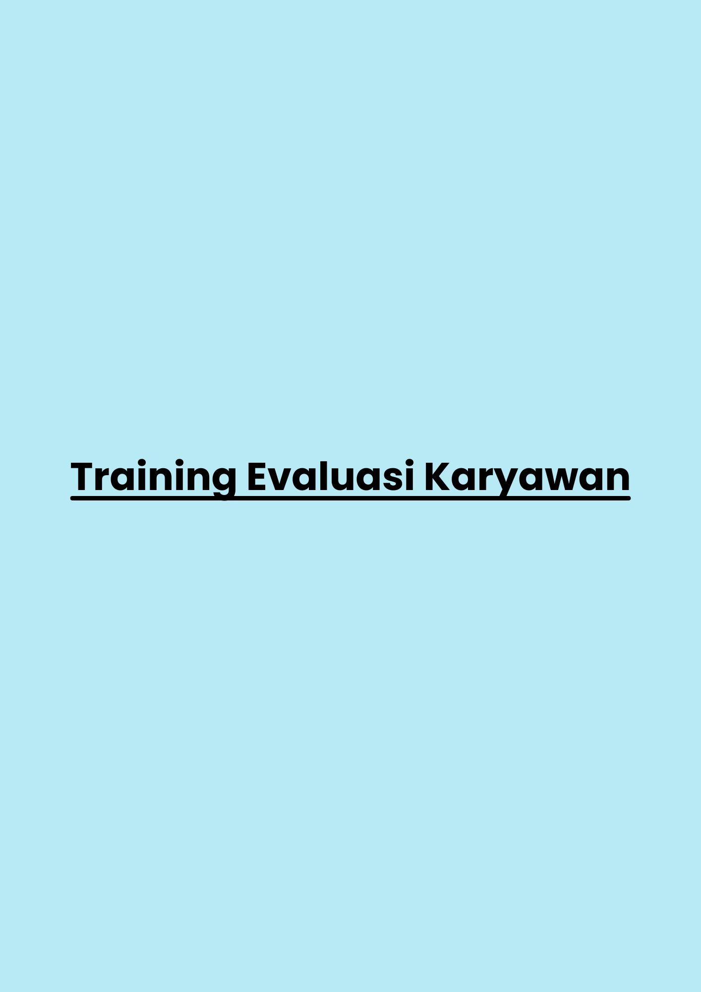 Training Evaluasi Karyawan pelatihan Evaluasi Karyawan di jakarta