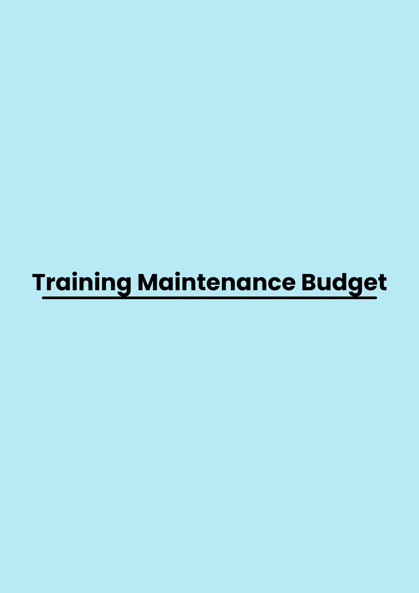 Training Maintenance Budget pelatihan Maintenance Budget di jakarta