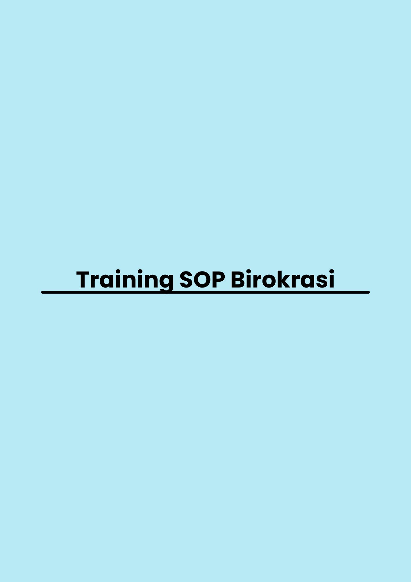 pelatihan SOP Birokrasi di jakarta